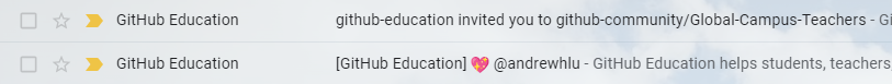 GitHub Education Emails