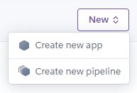 Heroku Create New App Button