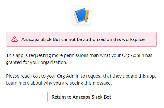 Anacapa Slack Bot Error