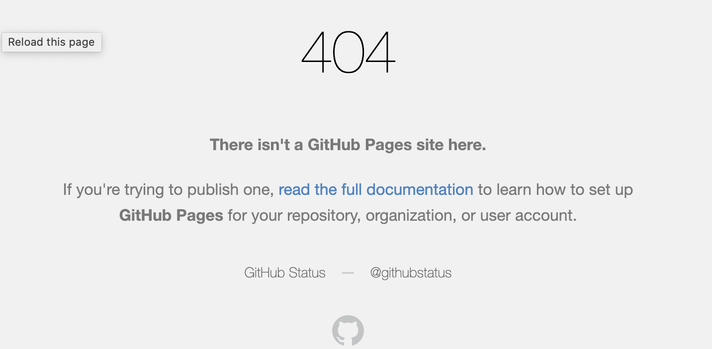 Github Pages 404